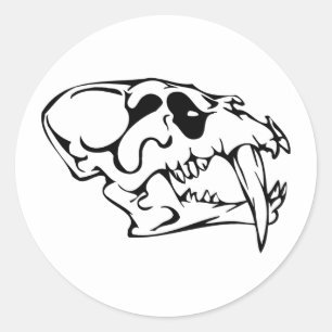 Animal Skull Classic Round Sticker
