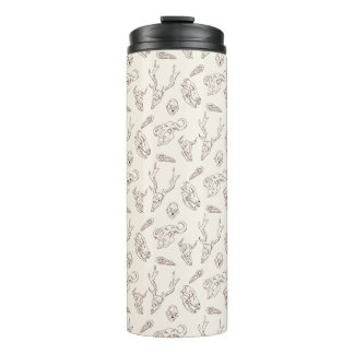Animal skulls and bones thermal tumbler