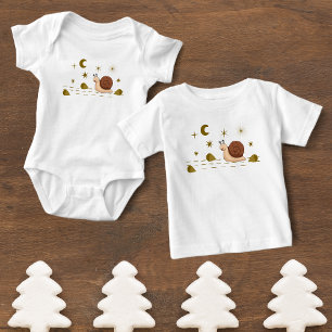 Animal Snail Sky Night Adventure New Born Outfit Baby Bodysuit