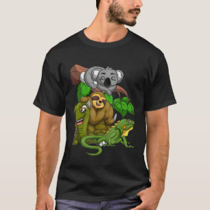Animal Squad Koala Sloth Turtle Iguana Kids Zookee T-Shirt