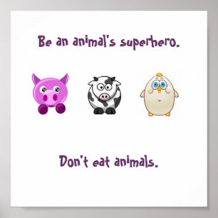 Animal Superhero Poster