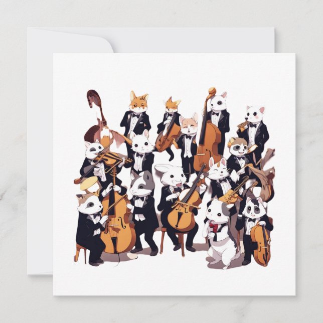 Animal Symphony Holiday Card (Front)