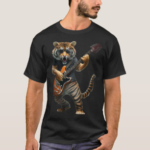 Animal Tiger Guitar Tiger Playing Electric Guita T-Shirt
