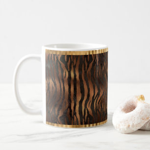 Animal Tiger Print Gold Elegant Metallic Glam Coffee Mug