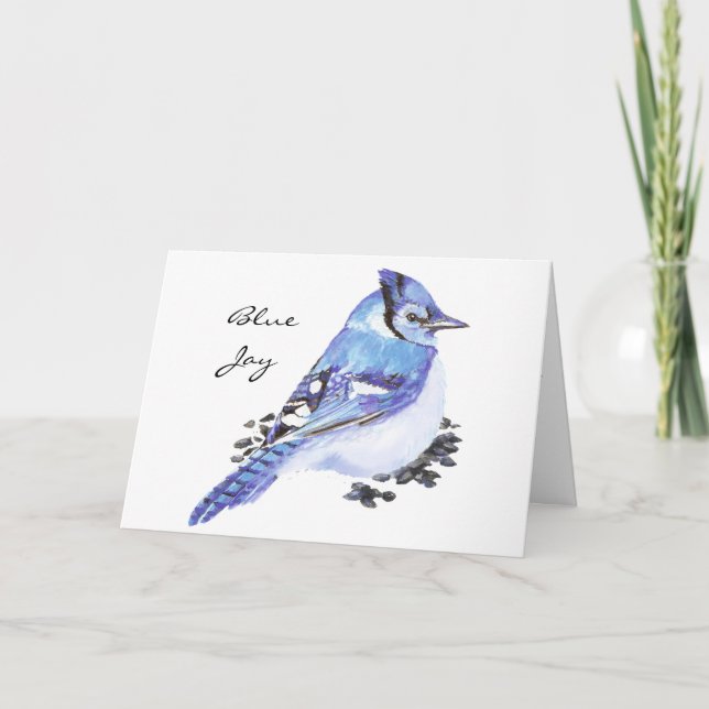 Animal Totem Blue Jay Inspirational Nature Guide Card (Front)