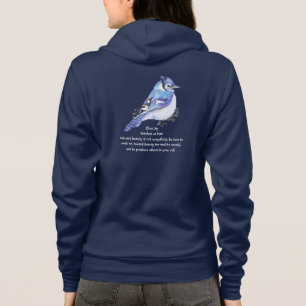 Animal Totem Blue Jay Inspirational Nature Guide Hoodie