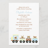 Animal Toy Train Baby Shower