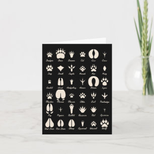 Animal Track S Common Animals And Wildlife Tracks Card