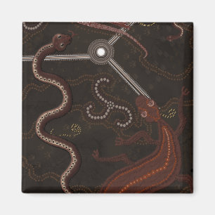 "Animal Tracks" Australian Aboriginal Art Magnets