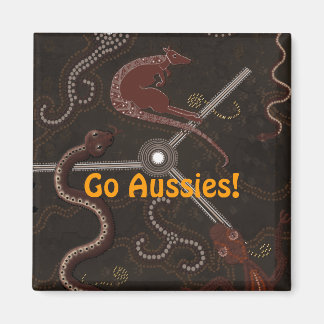 "Animal Tracks" Australian Aboriginal Art Magnets