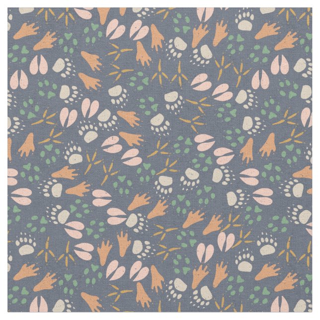 Animal Tracks Fabric (Close Up)