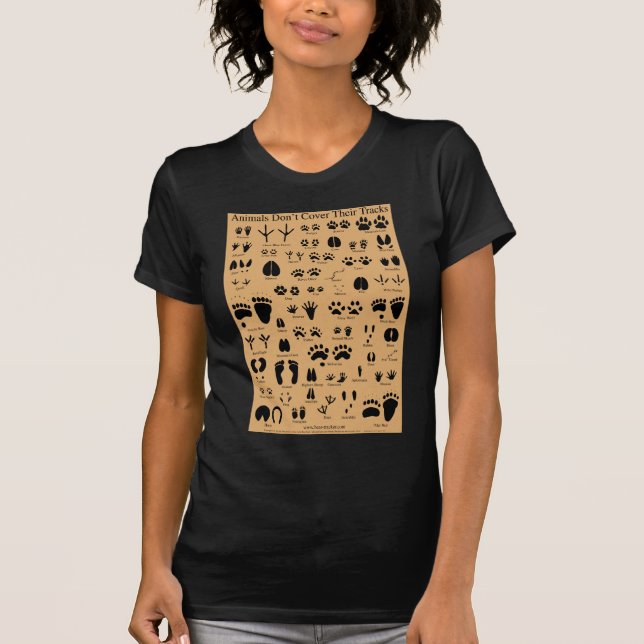 Animal Tracks Pawprints Poster T-Shirt (Front)