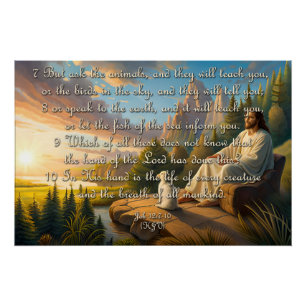 Animal verse poster - Job 12:7-10
