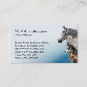 Animal vet appointment card