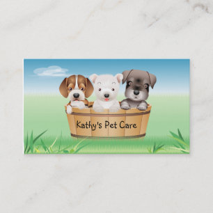 Animal Veterinarian Business Card Dogs Bucket