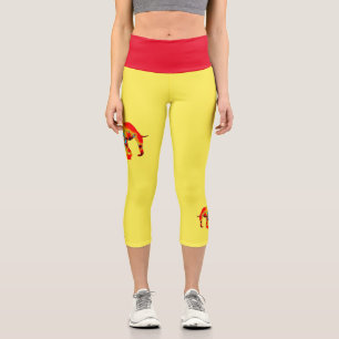 Animal Welfare - Elephant Silhouette Fractal 1 Capri Leggings