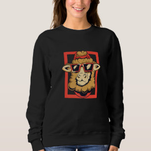 Animal With A Cool Sheep Wearing Sunglasses Sweatshirt
