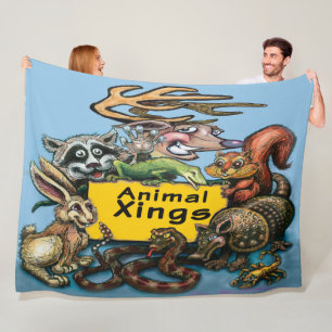 Animal Xings Fleece Blanket