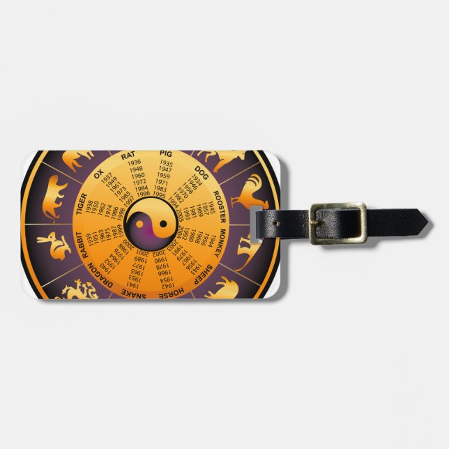 Animal Yin Yang Luggage Tag (Front Horizontal)