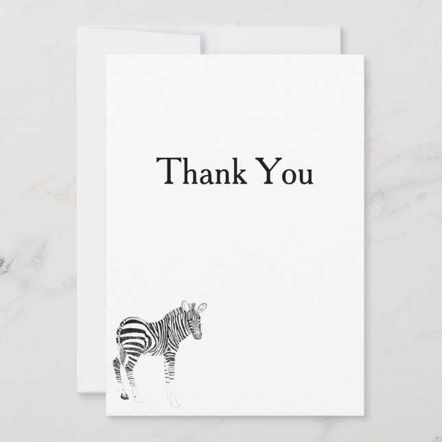 Animal Zebra Print Thank You (Front)
