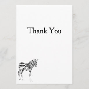 Animal Zebra Print Thank You Card