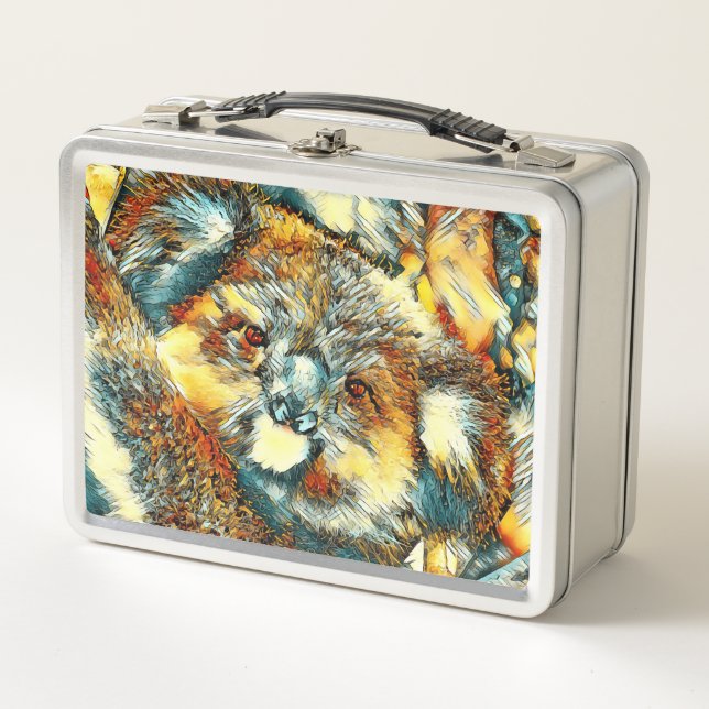 AnimalArt_Bear_006 Metal Lunch Box (Front)