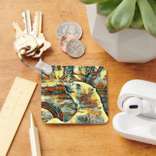 AnimalArt_Bear_012 Key Ring