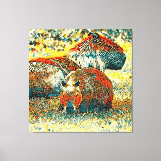 AnimalArt_Capybara_004 Canvas Print (Front)
