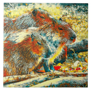 AnimalArt_Capybara_005 Tile