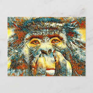 AnimalArt_Chimpanzee_008 Postcard