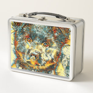 AnimalArt_Dog_005 Metal Lunch Box