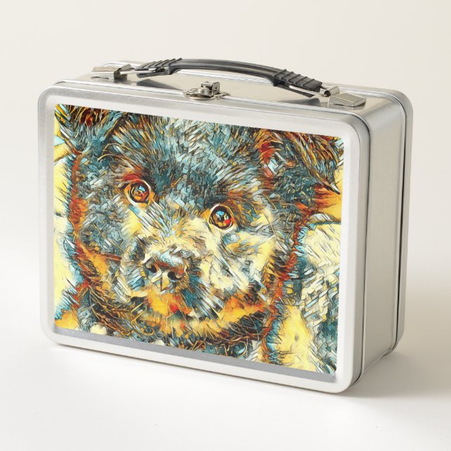 AnimalArt_Dog_005 Metal Lunch Box (Front)
