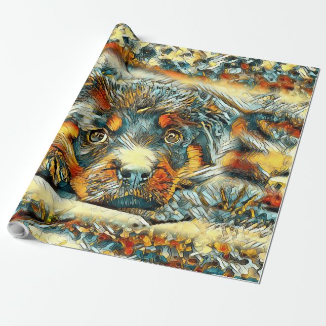 AnimalArt_Dog_20170801_by_JAMColors Wrapping Paper (Unrolled)