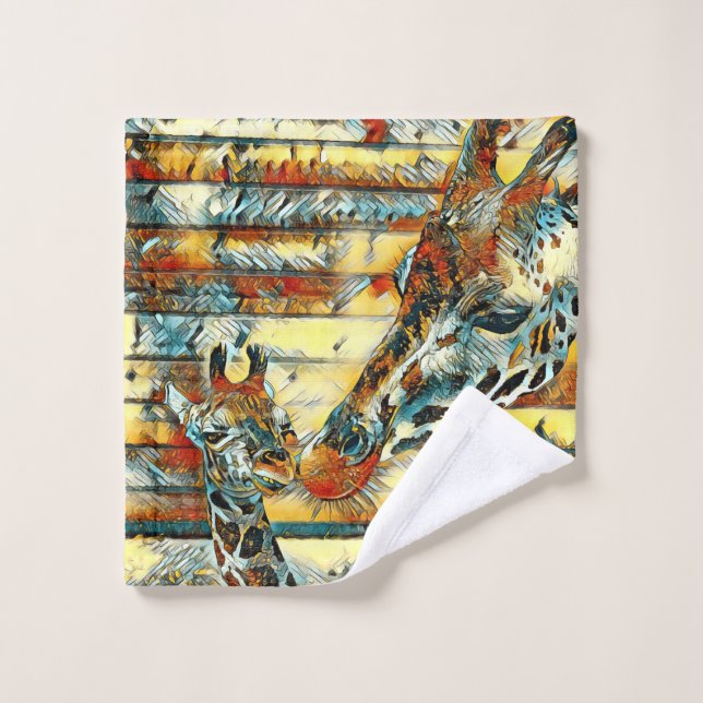 AnimalArt_Giraffe_001 Wash Cloth (Wash Cloth)