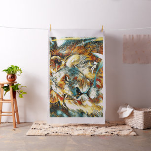 AnimalArt_Lion_20170605_by_JAMColors Fabric