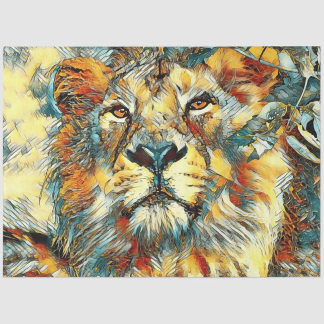 AnimalArt_Lion_20170607_by_JAMColors Tissue Paper (Front)