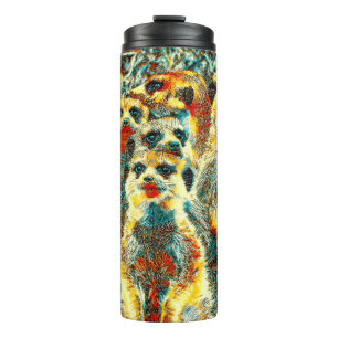 AnimalArt_Meerkat_001 Thermal Tumbler
