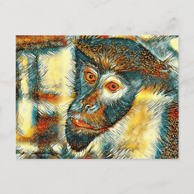 AnimalArt_Monkey_002 Postcard (Front)