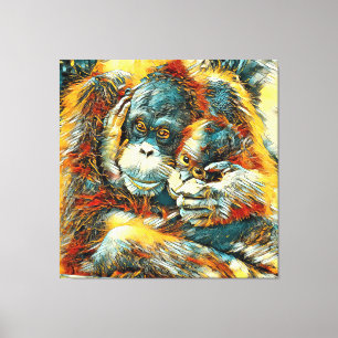 AnimalArt_OrangUtan_003 Canvas Print
