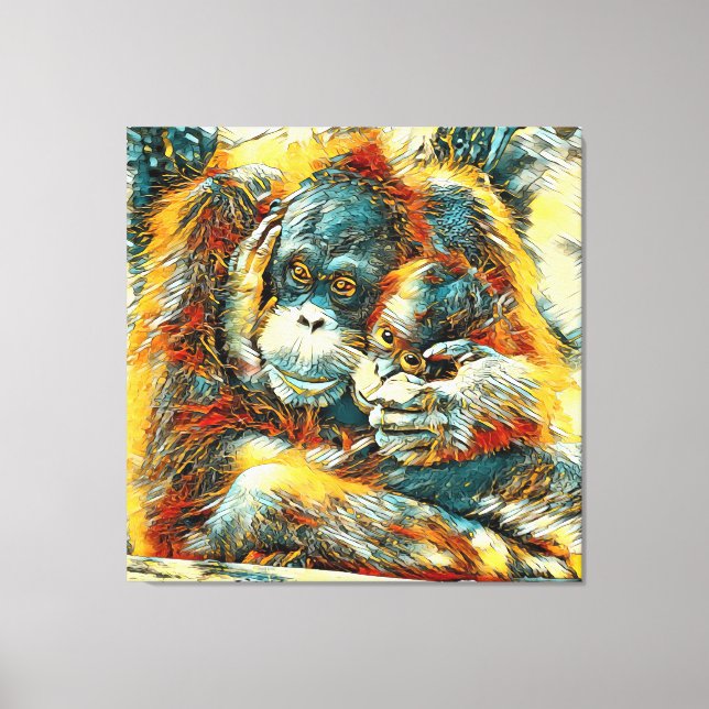 AnimalArt_OrangUtan_003 Canvas Print (Front)