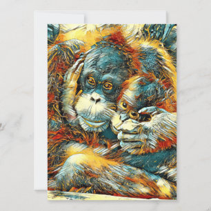 AnimalArt_OrangUtan_003 Holiday Card