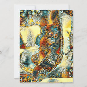 AnimalArt_OrangUtan_005 Holiday Card