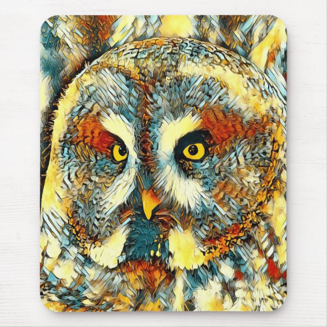 AnimalArt_Owl_001 Mouse Pad (Front)