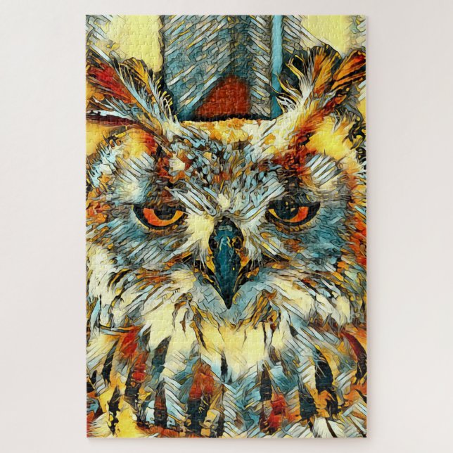 AnimalArt_Owl_20170905_by_JAMColors Jigsaw Puzzle (Vertical)