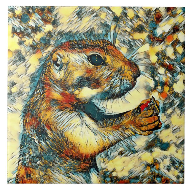AnimalArt_Prairiedog_002 Tile (Front)