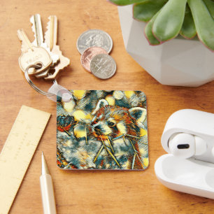 AnimalArt_RedPanda_001 Key Ring