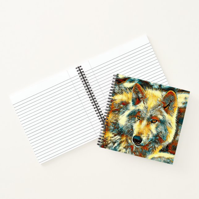 AnimalArt_Wolf_004 Notebook (Inside)
