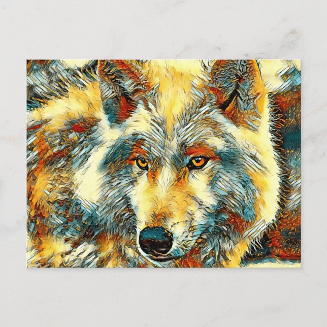 AnimalArt_Wolf_004 Postcard (Front)