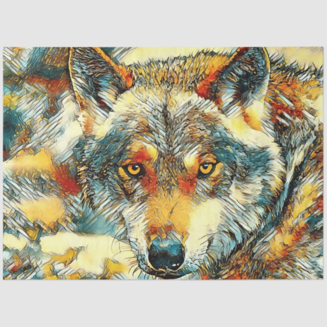 AnimalArt_Wolf_20170602_by_JAMColors Tissue Paper (Front)