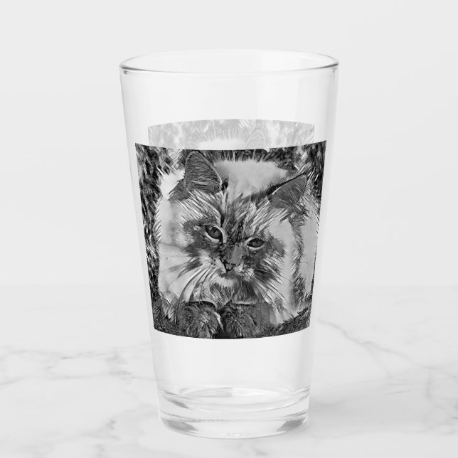 AnimalArtBW_Cat_07 Glass (Front)